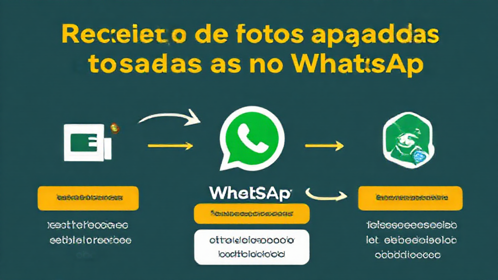 Imagem ilustrando a recuperação de fotos apagadas do WhatsApp em dispositivos Android e iOS.