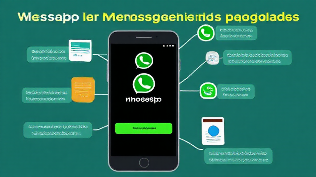 Tela de smartphone mostrando o processo de recuperação de mensagens no WhatsApp