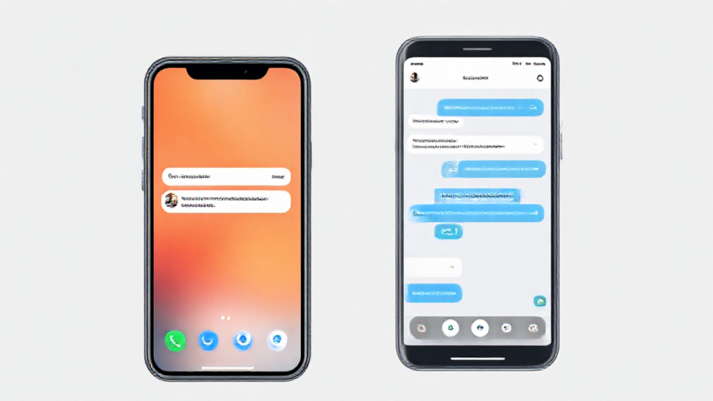 Imagem de uma interface de aplicativo mostrando mensagens do iMessage em um dispositivo Apple.