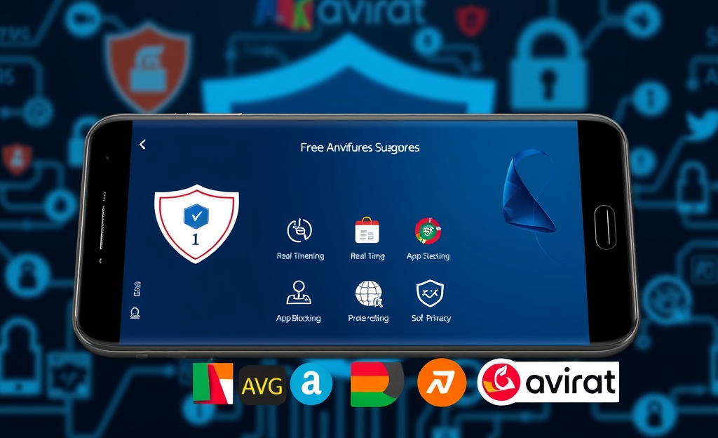 Imagem de um dispositivo Android protegido por um aplicativo antivírus gratuito.