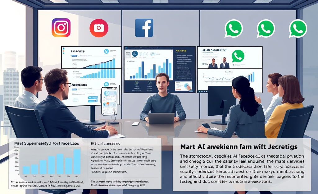 Mark Zuckerberg em uma conferência sobre inteligência artificial, destacando a busca por novos talentos no setor.