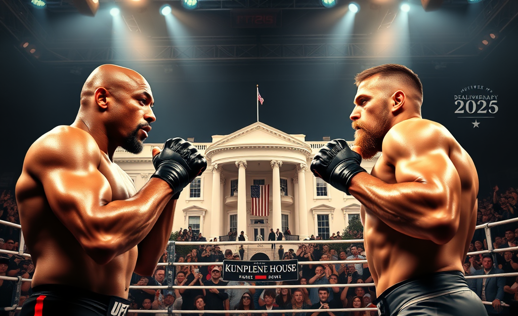 Jon Jones e Conor McGregor em considerações sobre retorno ao octógono em evento proposto para 2026.
