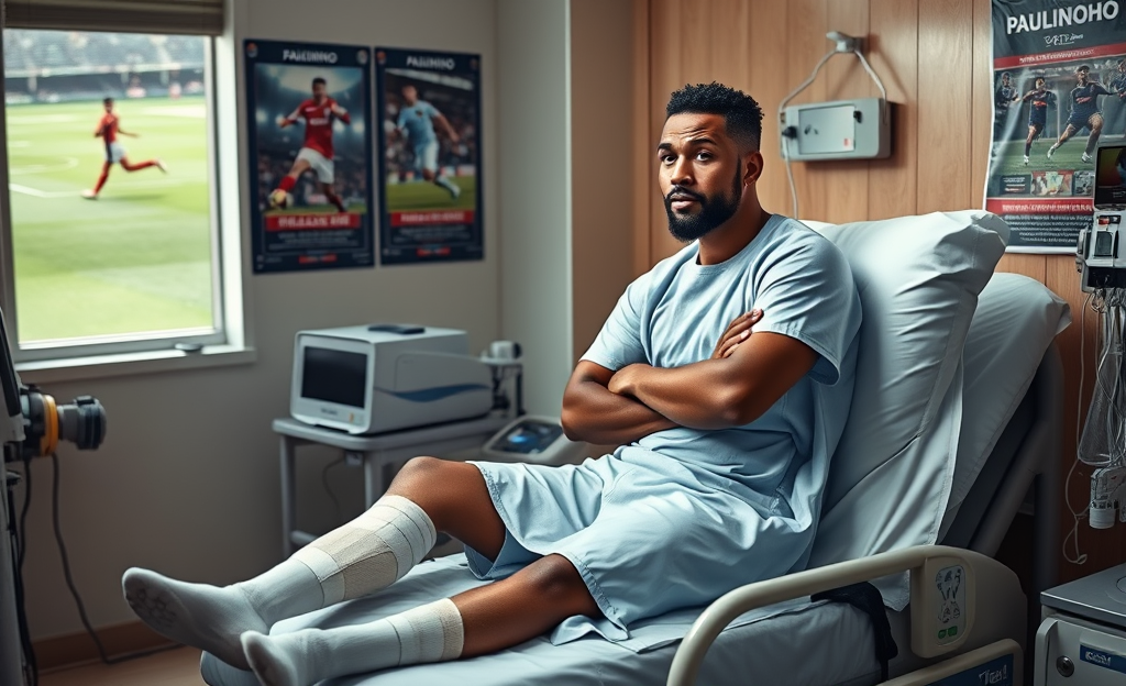 Paulinho em recuperação após fratura por estresse na tíbia e anúncio de nova cirurgia.