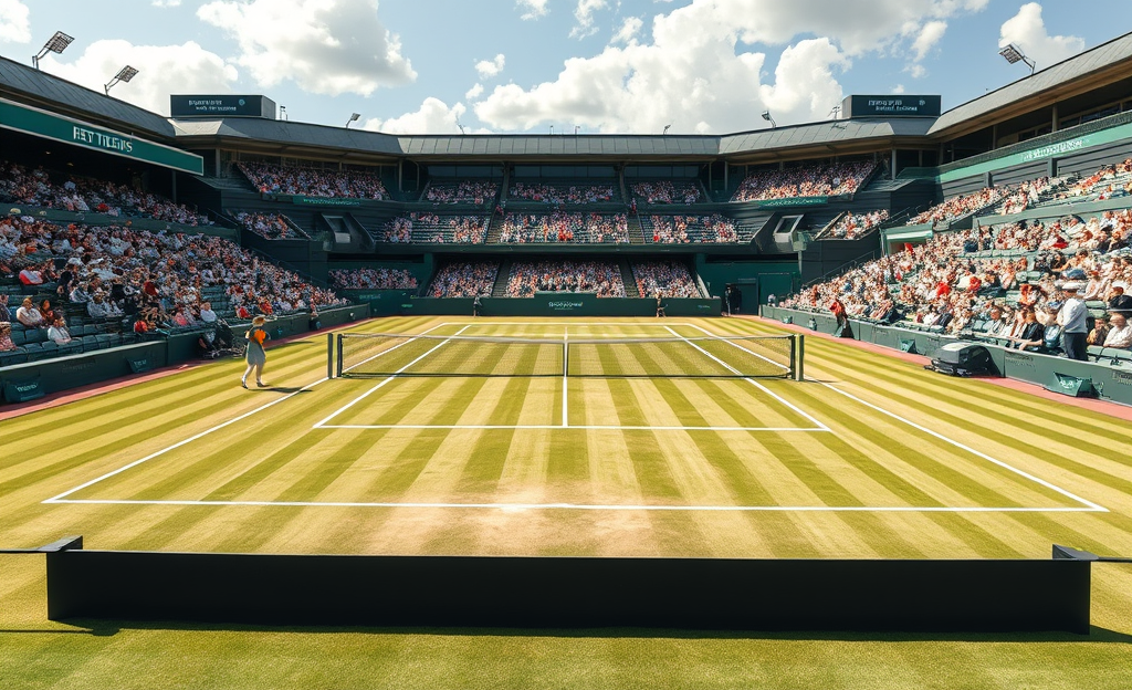 Mudança em Wimbledon com a adoção de tecnologia para arbitragem sem juízes de linha humanos.