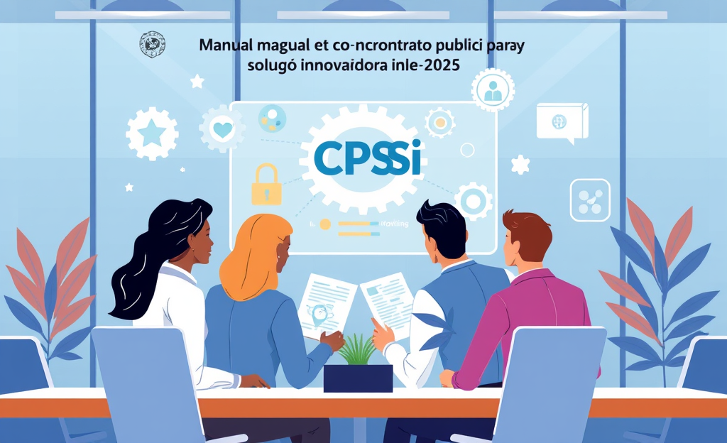 Imagem representativa do Manual do Contrato Público para Solução Inovadora, destacando a modernização e inovações na gestão pública.