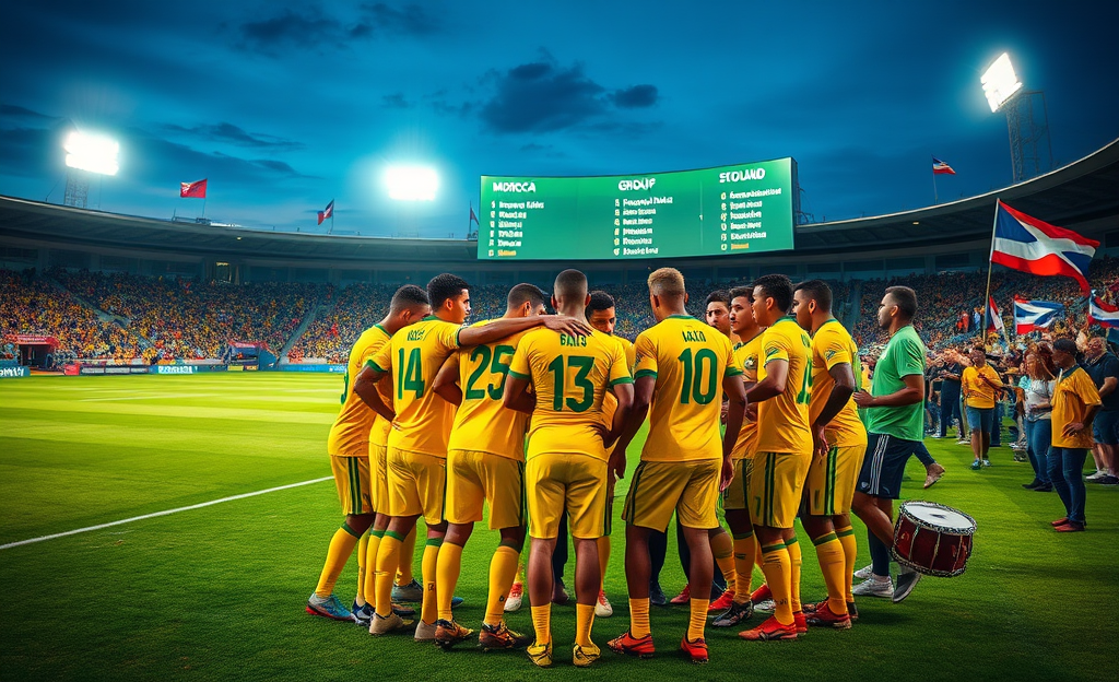 A Seleção Brasileira de Futebol no Grupo C da Copa do Mundo 2026, com adversários como Marrocos, Haiti e Escócia.