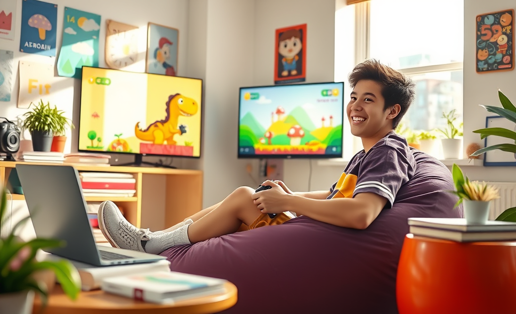 Estudo revela que videogames como Super Mario e Yoshi ajudam a combater o burnout em jovens adultos, aumentando a felicidade e proporcionando momentos de renovação emocional.