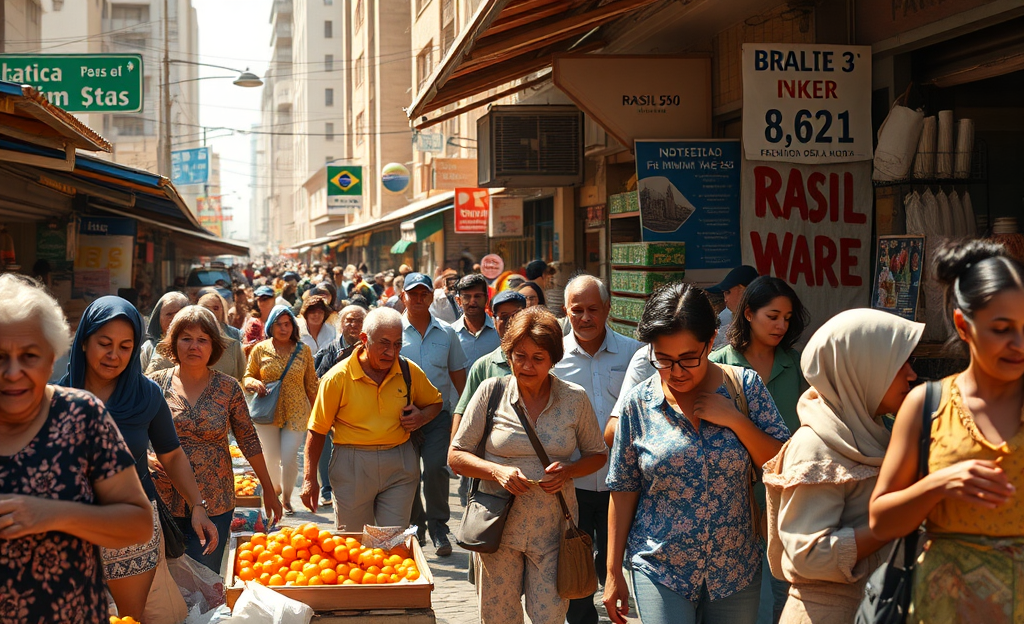 Ilustração sobre o impacto do novo salário mínimo de R$ 1.621 na economia brasileira e nos cidadãos.