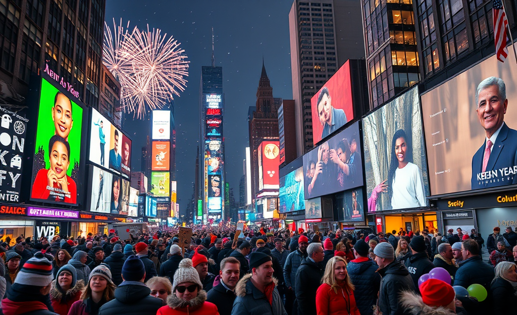 Celebrações de Ano Novo em meio a um cenário político conturbado.