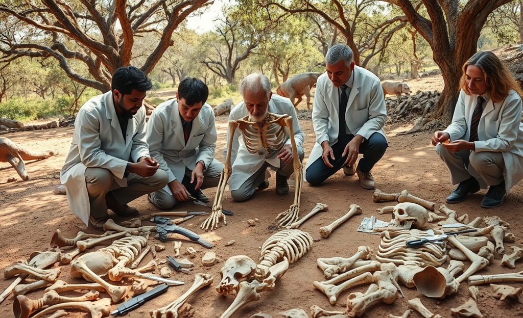Reconstrução do esqueleto de Homo habilis e suas semelhanças com hominídeos mais antigos.