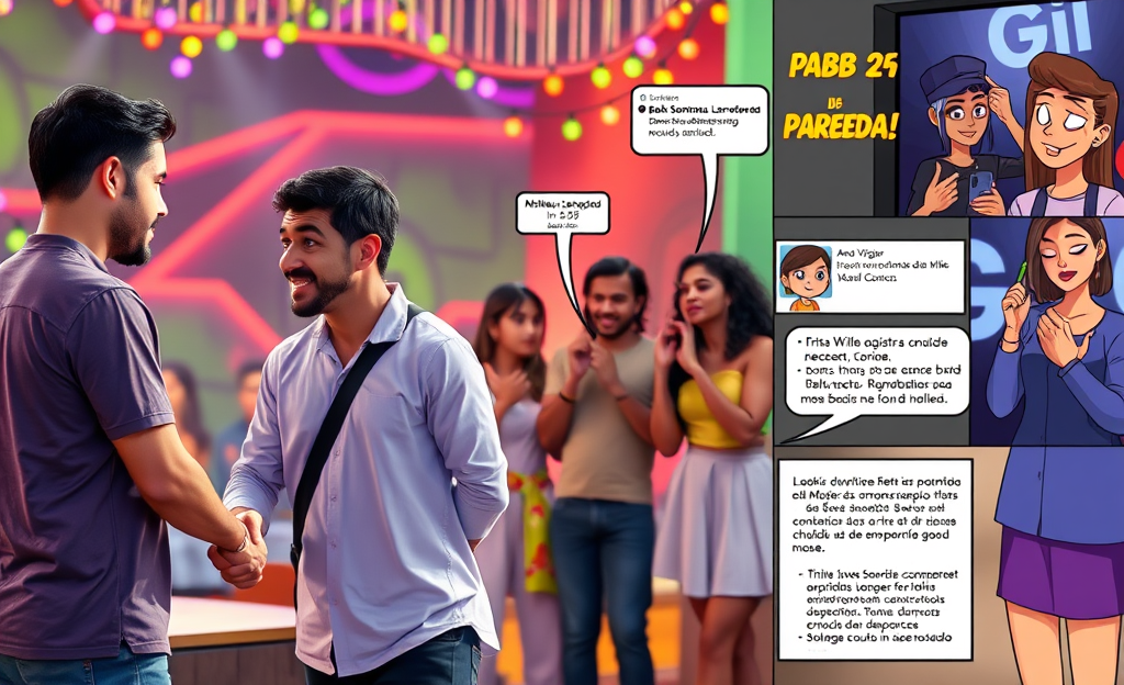 Cena do Paredão no BBB 26 mostrando Matheus e Leandro se respeitando, enquanto outros participantes reagem a situações emocionantes.