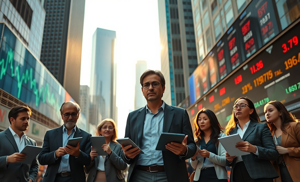 Ilustração sobre o mercado financeiro e a possível indicação de Guilherme Mello para o Banco Central.