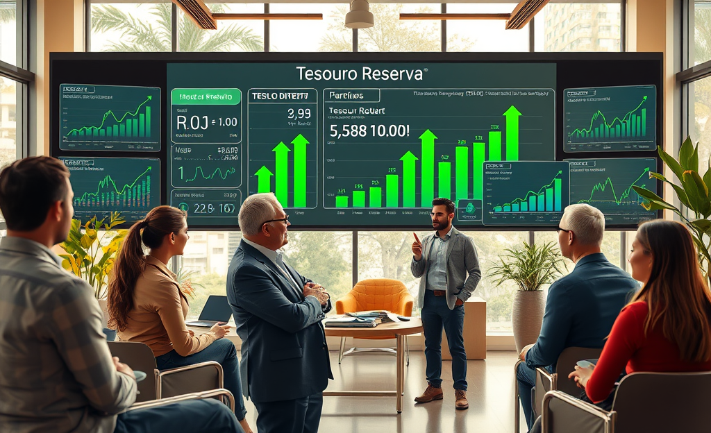 Imagem ilustrativa sobre o Tesouro Reserva, destacando sua acessibilidade e benefícios para investimentos.