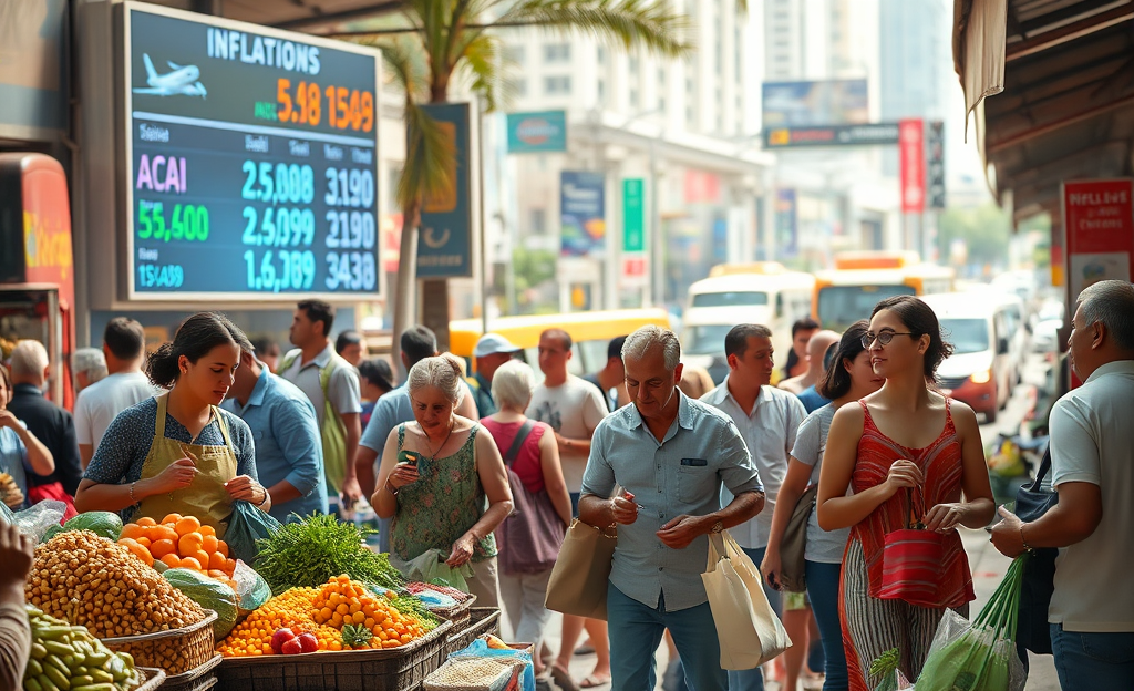 Gráficos e dados sobre o aumento do IPCA em fevereiro e a contribuição de Educação e Transportes.