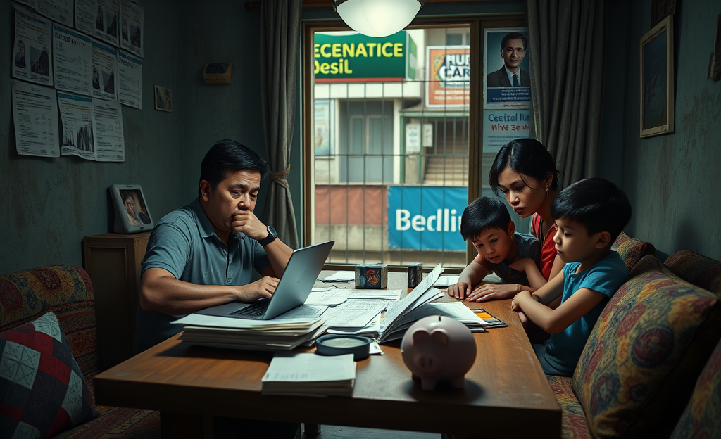 Famílias brasileiras enfrentando o alto endividamento e inadimplência, explorando o impacto nas finanças pessoais.