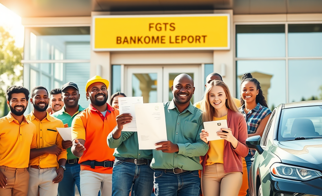 Trabalhadores retirando FGTS para quitar dívidas.