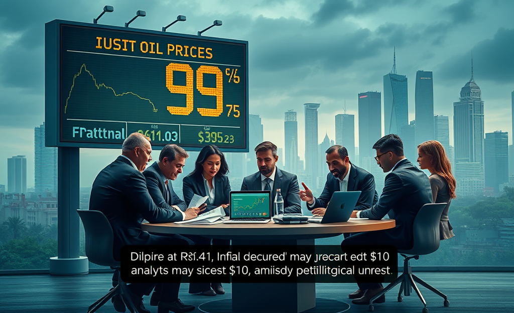 Gráfico mostrando o aumento do preço do petróleo e suas implicações na economia brasileira.