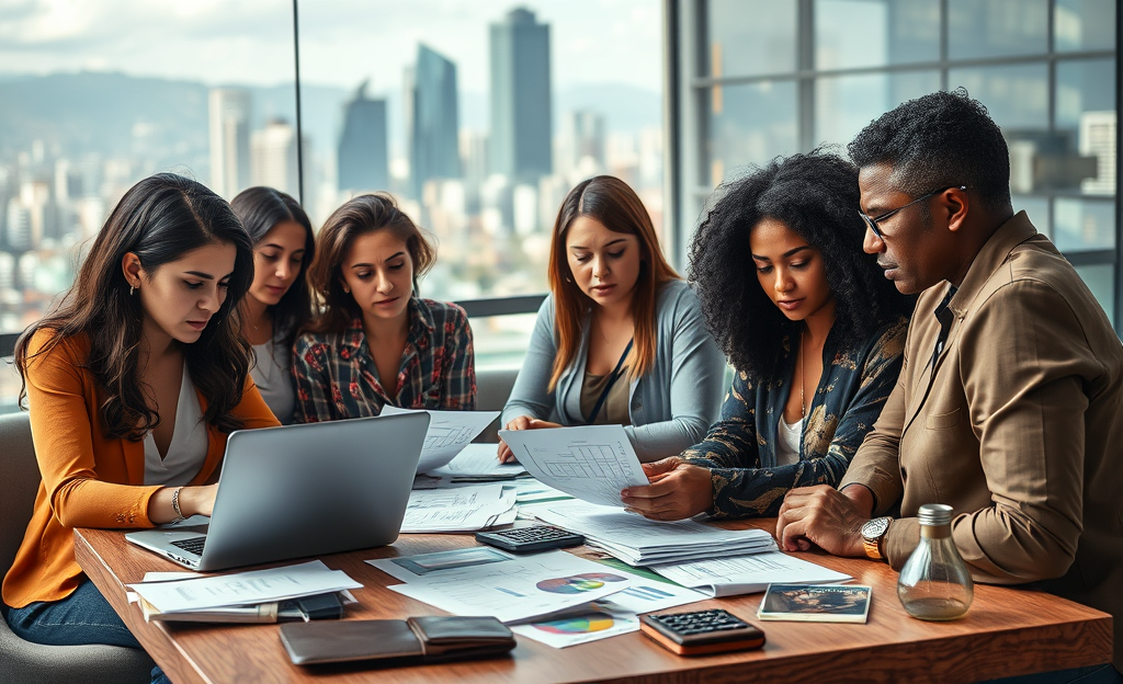 Mulheres brasileiras enfrentando insegurança financeira e disparidade salarial.